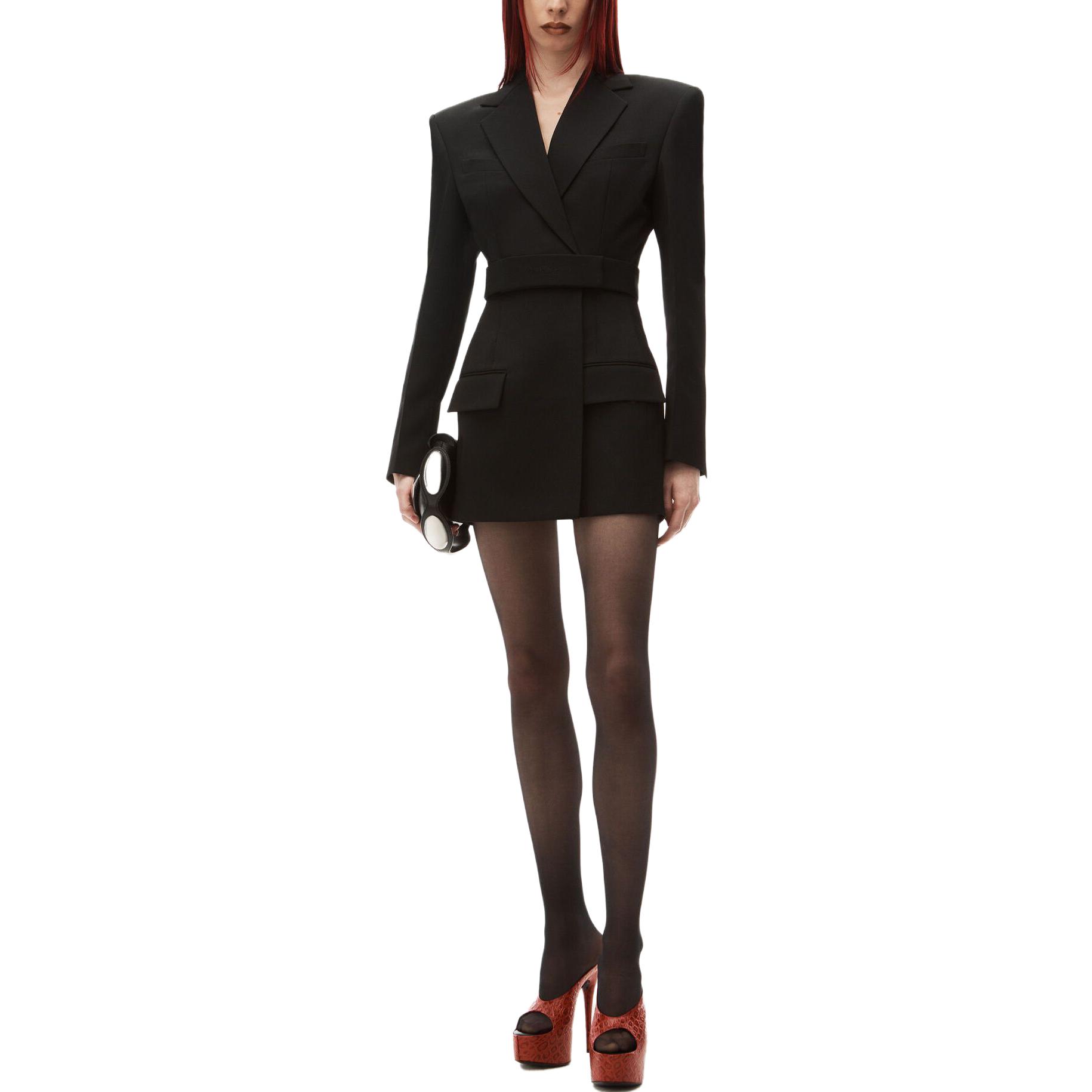 (Women) Alexander Wang  Black Long Sleeve Belted Mini Dress 1WC3236580-001 圖 3