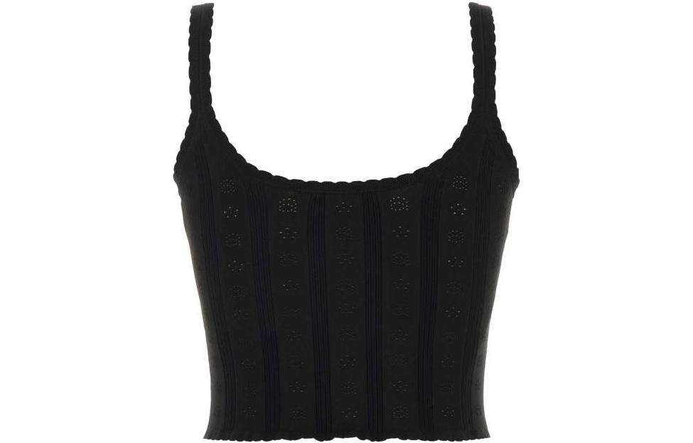 Lookbook (W) Alexander Wang Hitam Lengan Panjang Starfish Off-Shoulder Top. 4KC3231023-001