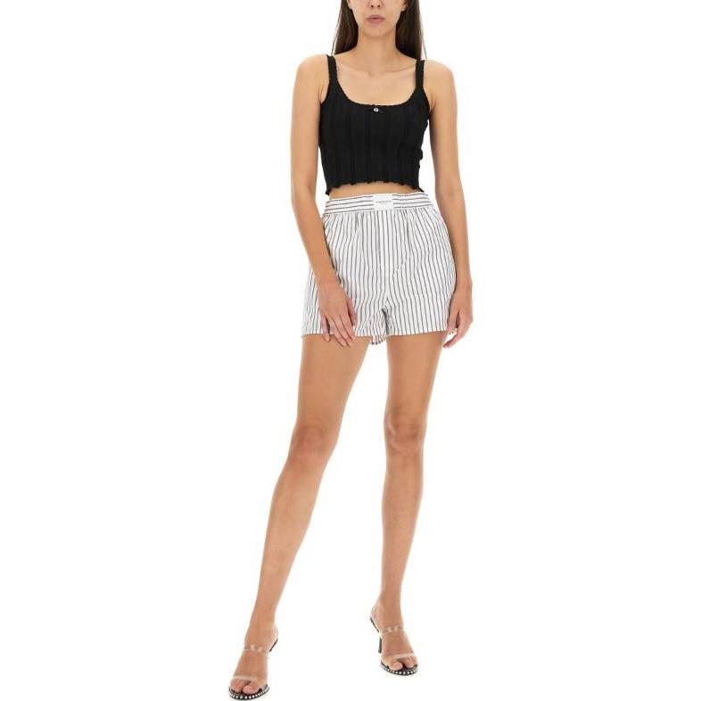 Shop (W) Alexander Wang Hitam Lengan Panjang Starfish Off-Shoulder Top. 4KC3231023-001