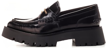 (Women) Alexander Wang 'Black Mid-Heel Tassel Leather Loafers' 30122F028001 (Women) Alexander Wang 'Black Mid-Heel Tassel Leather Loafers' 30122F028001