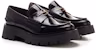 (W) Alexander Wang 'Loafers Kulit Hitam Bertumit Sederhana dengan Rumbai' 30122F028001
