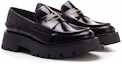 Lookbook (W) Alexander Wang 'Loafers Kulit Hitam Bertumit Sederhana dengan Rumbai' 30122F028001