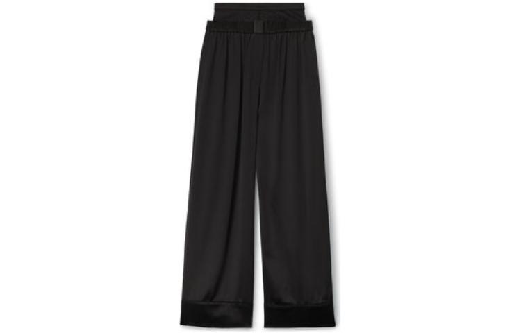 Order (Women) Alexander Wang  Black Mid-Rise Loose Fit Straight Casual Pants 1WC3234624-001