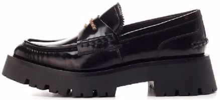 (Women) Alexander Wang 'Black Mid-Heel Tassel Leather Loafers' 30122F028001 (Women) Alexander Wang 'Black Mid-Heel Tassel Leather Loafers' 30122F028001