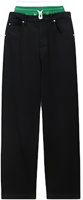 (Women) Alexander Wang Black Patchwork Lace-Up Straight-Leg Jeans 4DC1244203011 Buy (Women) Alexander Wang Black Patchwork Lace-Up Straight-Leg Jeans 4DC1244203011