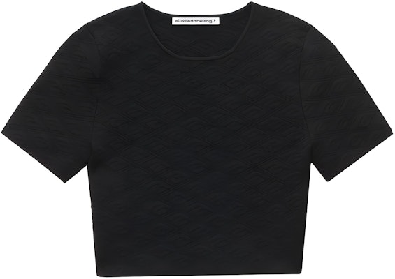 (W) Alexander Wang Camiseta Negra Ajustada de Cuello Redondo Simple 4KC3231056-001 Buy (W) Alexander Wang Camiseta Negra Ajustada de Cuello Redondo Simple 4KC3231056-001