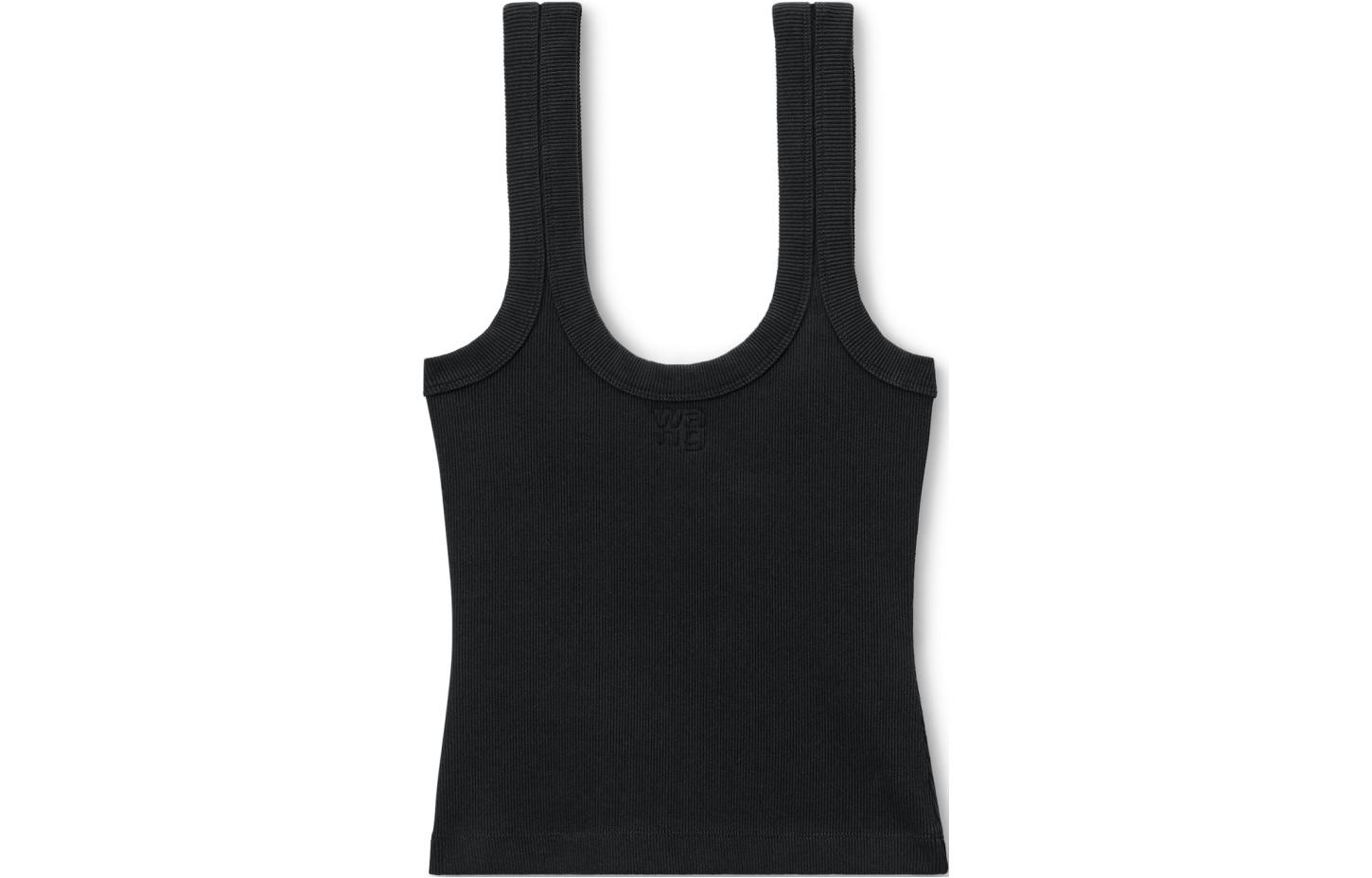 (Women) Alexander Wang  Black Slim-Fit Comfortable Tank Top. 4CC2241455001