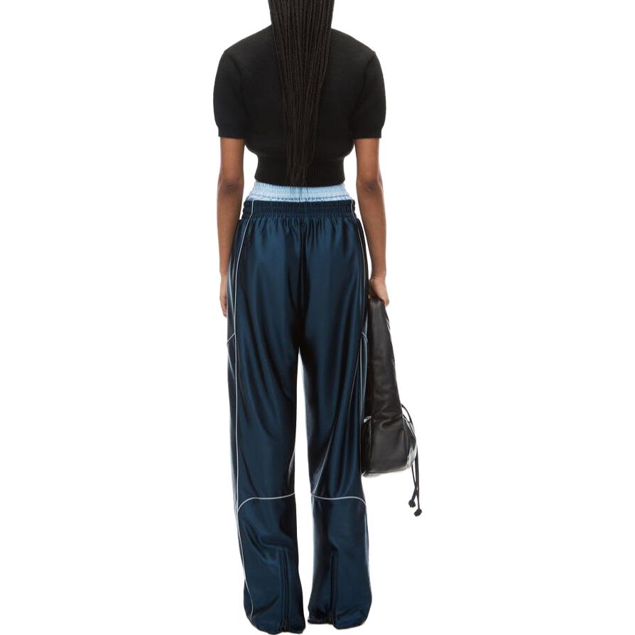 Shop (Women) Alexander Wang  Black Slim-Fit Letter Print Crew Neck T-Shirt 4KC4231021-001