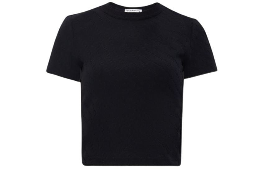 (Women) Alexander Wang  Black Slim Fit Crew Neck Short Sleeve T-Shirt 4CC1241426-001 圖 2
