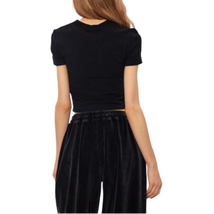 (Women) Alexander Wang  Black Slim Fit Crew Neck Short Sleeve T-Shirt 4CC1241426-001 圖 5