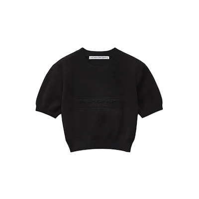 (Women) Alexander Wang Black Slim Fit Crewneck Short Sleeve T-Shirt 1KC3231037-001