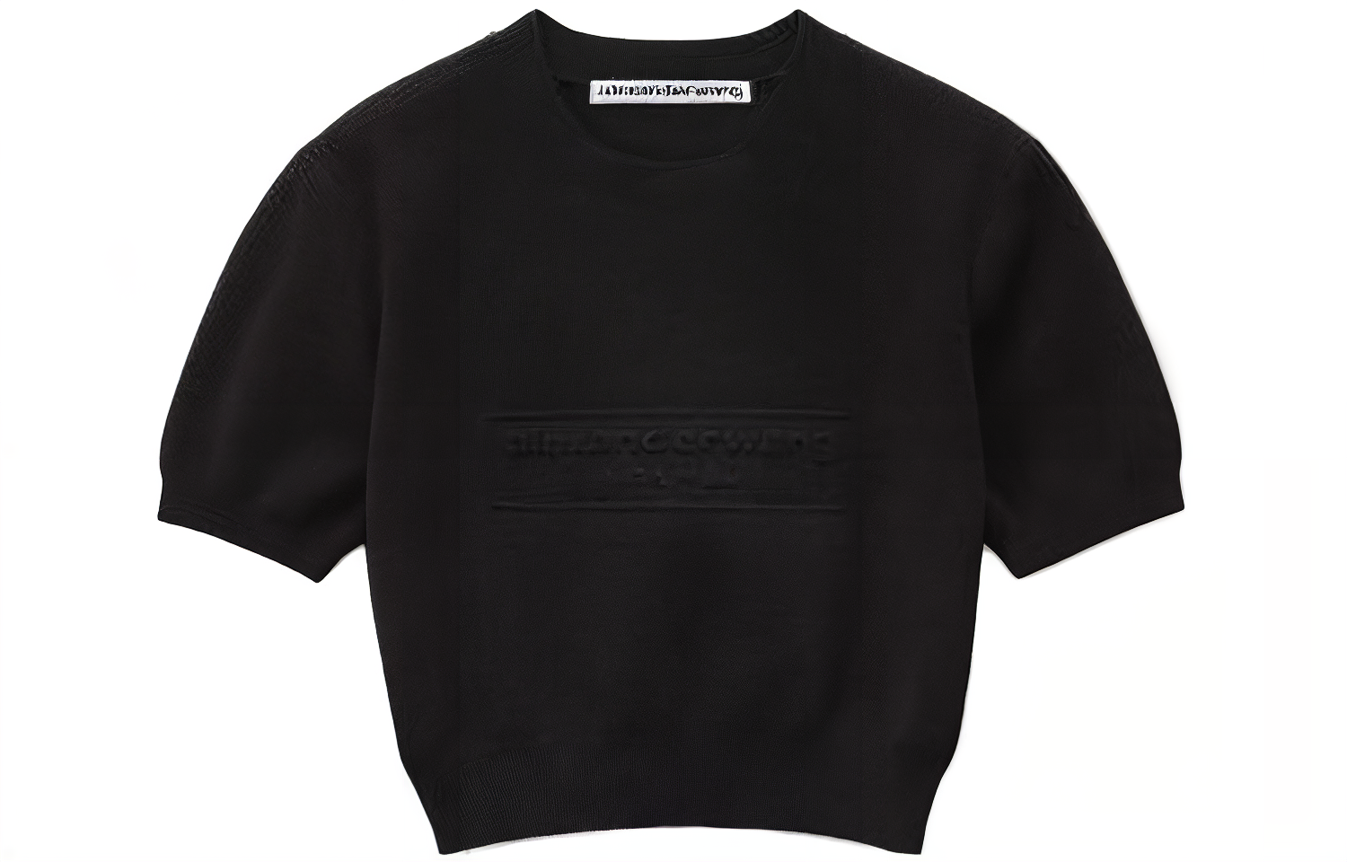 Order (W) Alexander Wang 黑色修身圓領短袖T恤 1KC3231037-001
