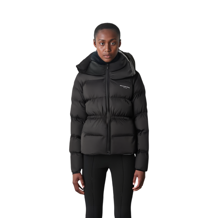 (Women) Alexander Wang  Black Solid Color Down Jacket with Stand Collar & Zip Waist. 1WC4233235-001 圖 7