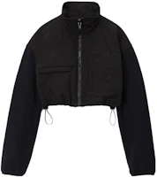 Order (W) 亞歷山大王 黑色純色拉鍊短版外套 1CC4232479-001