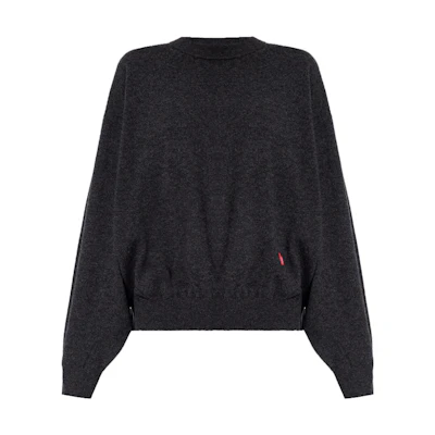 (Women) Alexander Wang Black Solid Crewneck Long Sleeve Sweater. 1KC3231062-063