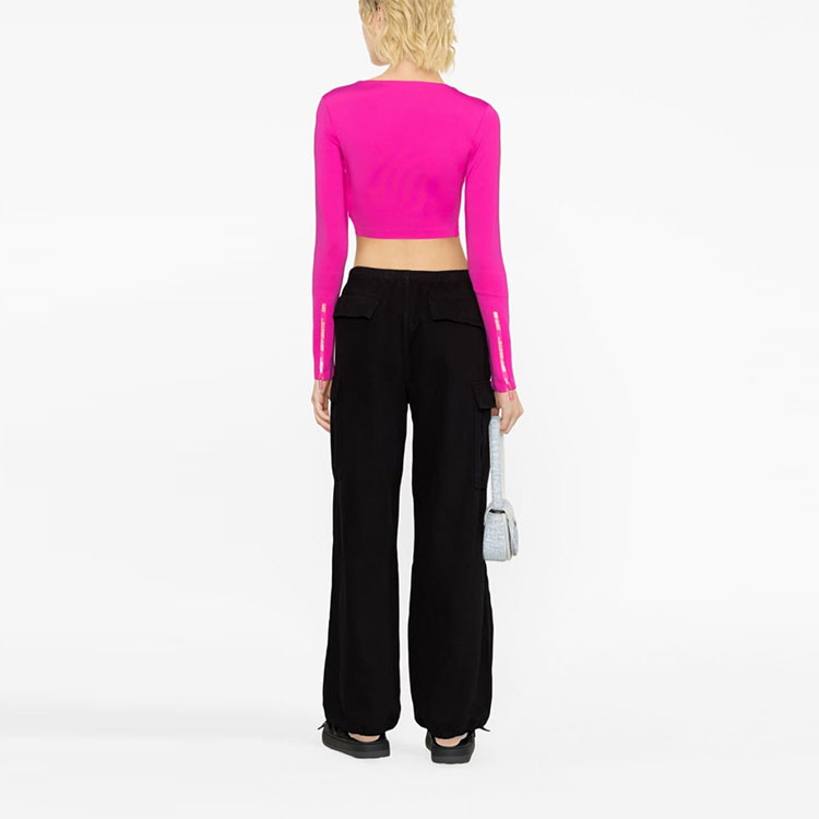 (Women) Alexander Wang  Black Solid Drawstring Straight Cargo Pants UDC2234592 圖 4