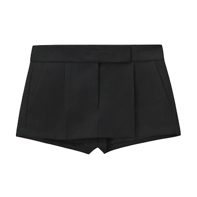 (Women) Alexander Wang Black Tailored Wool Mini Skirt Shorts 1WC3235272-001
