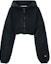 Buy (W) アレキサンダー ワン ブラック テリー クロス クロップド ジップアップ フーディー 4CC2241495021A