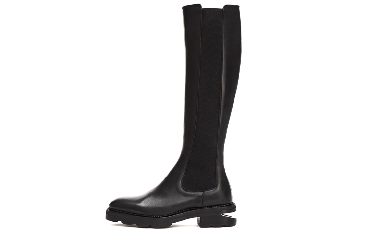 (Women) Alexander Wang 'Black Thermal Zip-Up High-Top Boots' 30C220B127001