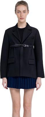 (W) 亞歷山大王 黑色綁帶腰長袖西裝外套 SS24 休閒風格 1WC1242513-001 Details for (W) 亞歷山大王 黑色綁帶腰長袖西裝外套 SS24 休閒風格 1WC1242513-001