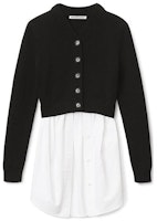 (Women) Alexander Wang Black V-Neck Button Wool Knit Cardigan SS22. 4KC3223024-951 (Women) Alexander Wang Black V-Neck Button Wool Knit Cardigan SS22. 4KC3223024-951