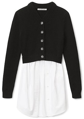 (W) アレキサンダーワン ブラック Vネック ボタン ウール ニット カーディガン SS22 4KC3223024-951 Order (W) アレキサンダーワン ブラック Vネック ボタン ウール ニット カーディガン SS22 4KC3223024-951