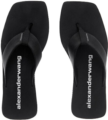 (Women) Alexander Wang 'Black Woven Flat Thong Fashion Slides' 30321S013001 Shop (Women) Alexander Wang 'Black Woven Flat Thong Fashion Slides' 30321S013001