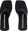 Shop (W) Alexander Wang 'Selipar Rata Hitam Tenun Bergaya Thong' 30321S013001