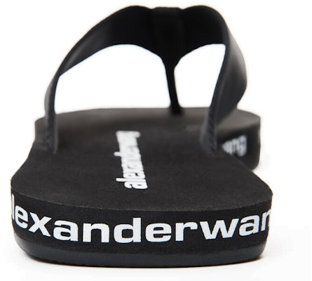 (W) Alexander Wang 'Selipar Rata Hitam Tenun Bergaya Thong' 30321S013001 Purchase (W) Alexander Wang 'Selipar Rata Hitam Tenun Bergaya Thong' 30321S013001