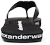Purchase (W) Alexander Wang 'Selipar Rata Hitam Tenun Bergaya Thong' 30321S013001