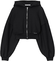 (Women) Alexander Wang Black Zip-Up Cropped Hoodie Jacket. 4CC1242077-020A (Women) Alexander Wang Black Zip-Up Cropped Hoodie Jacket. 4CC1242077-020A