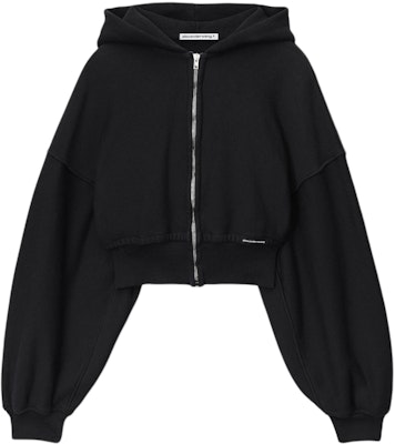 (Women) Alexander Wang Black Zip-Up Cropped Hoodie Jacket. 4CC1242077-020A Order (Women) Alexander Wang Black Zip-Up Cropped Hoodie Jacket. 4CC1242077-020A