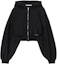 Order (Women) Alexander Wang Black Zip-Up Cropped Hoodie Jacket. 4CC1242077-020A