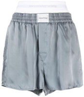 (Women) Alexander Wang Blue Logo Elastic Waist Loose Fit Casual Shorts. 4WC1244356-460A (Women) Alexander Wang Blue Logo Elastic Waist Loose Fit Casual Shorts. 4WC1244356-460A