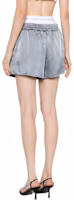 Shop (W) Alexander Wang 藍色標誌鬆緊腰休閒寬鬆短褲 4WC1244356-460A
