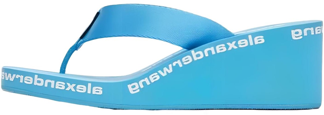 (Women) Alexander Wang 'Blue Sloped Heel Nylon Flip-Flops' 30321S019448 Buy (Women) Alexander Wang 'Blue Sloped Heel Nylon Flip-Flops' 30321S019448