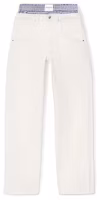 (Women) Alexander Wang Cleanfit Layered Straight Denim Shorts White 4DC32346042-80A (Women) Alexander Wang Cleanfit Layered Straight Denim Shorts White 4DC32346042-80A