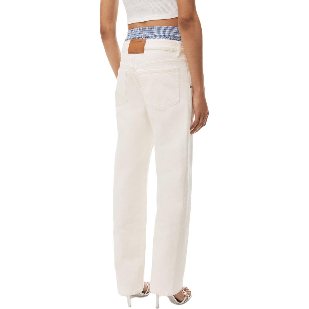 (Women) Alexander Wang  Cleanfit Layered Straight Denim Shorts White 4DC32346042-80A 圖 5