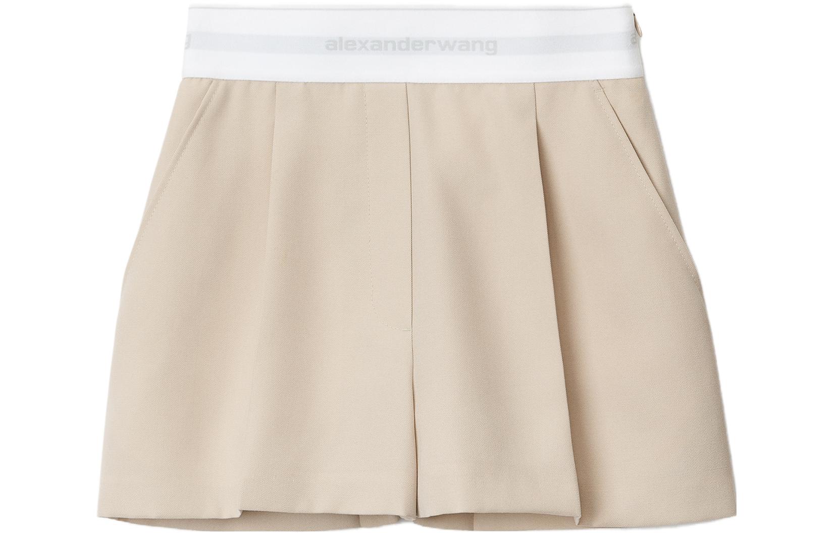 (Women) Alexander Wang  Colorblock Elastic Waist Shorts Off-White. 1WC3234080-279 圖 2
