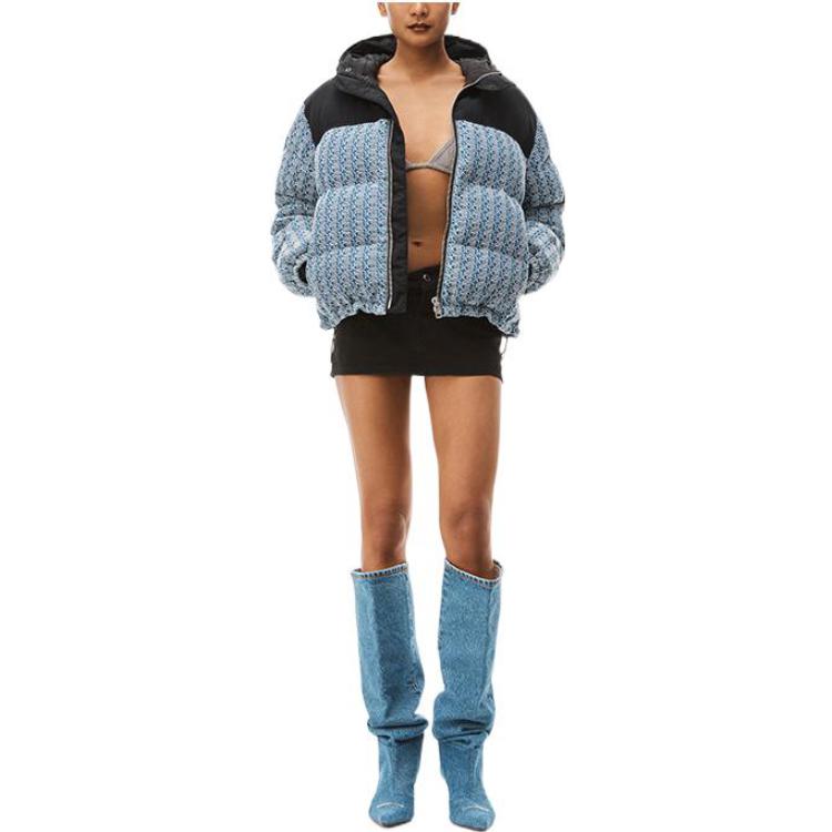 Lookbook (W) Alexander Wang Jaket Hoodie Logo Colorblock - Biru Gelap 4DC4222242401