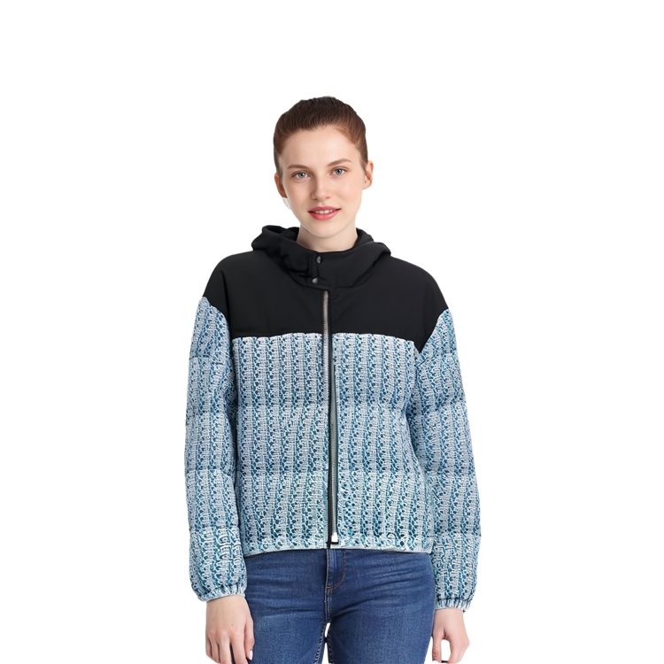 Details for (W) Alexander Wang Jaket Hoodie Logo Colorblock - Biru Gelap 4DC4222242401