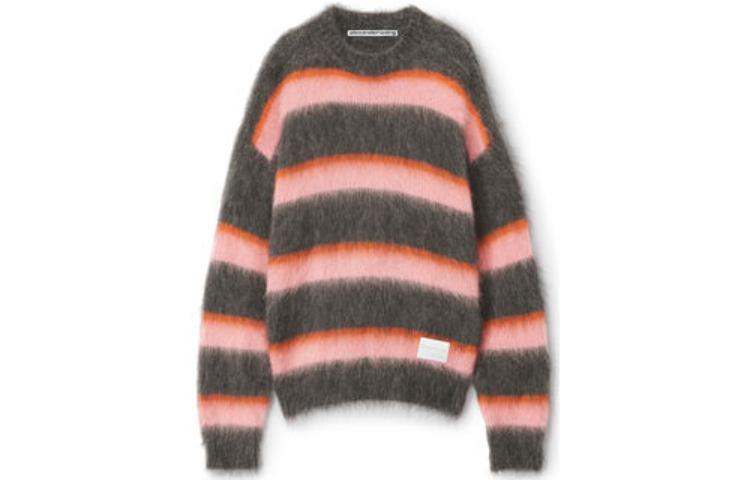 (Women) Alexander Wang  Colorblock Striped Fuzzy Crewneck Sweater Multicolor 1KC4231036-080