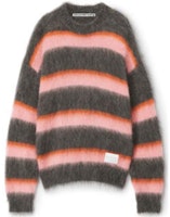 (Women) Alexander Wang Colorblock Striped Fuzzy Crewneck Sweater Multicolor 1KC4231036-080 (Women) Alexander Wang Colorblock Striped Fuzzy Crewneck Sweater Multicolor 1KC4231036-080