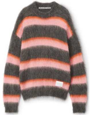 (W) 亚历山大王拼色条纹毛茸茸圆领毛衣多色 1KC4231036-080 Order (W) 亚历山大王拼色条纹毛茸茸圆领毛衣多色 1KC4231036-080