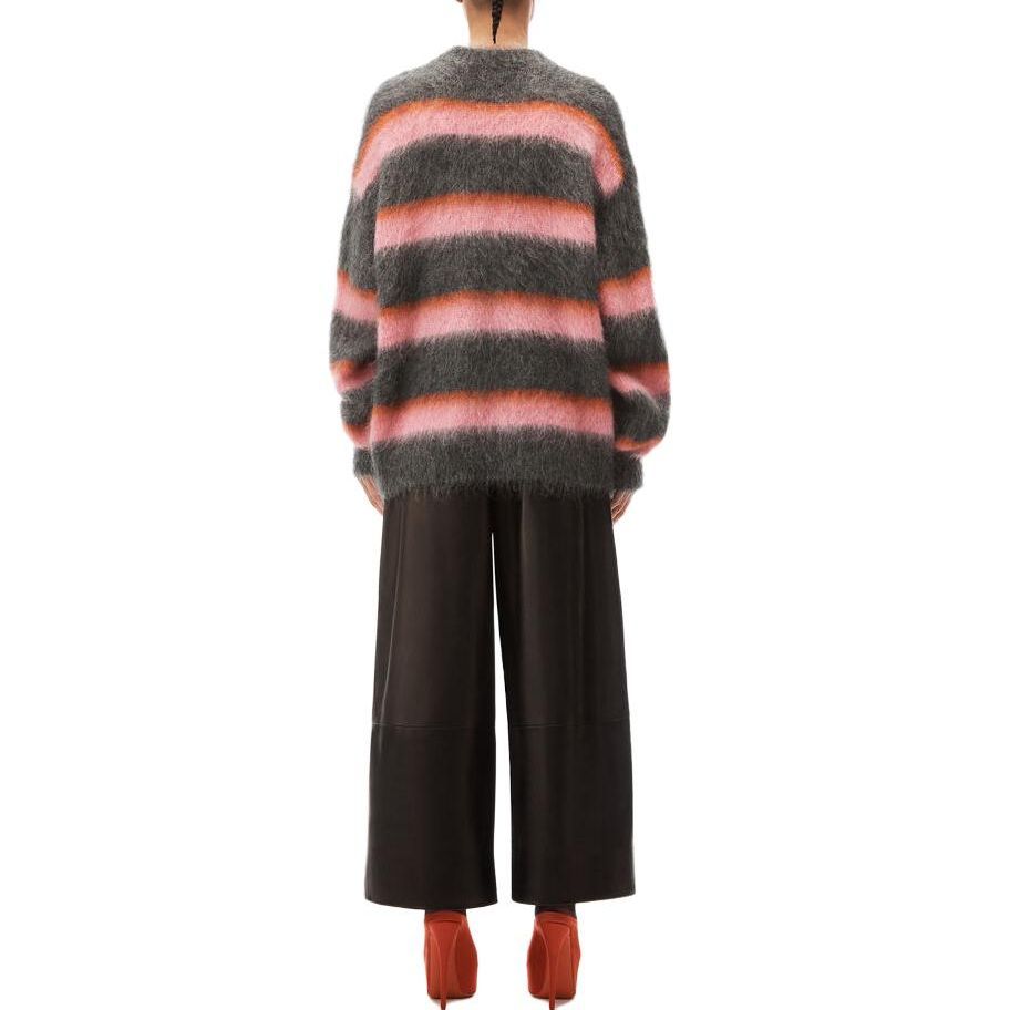 Shop (W) Alexander Wang Sweater Crewneck Garis Fuzzy Warna-Warni Multicolor. 1KC4231036-080