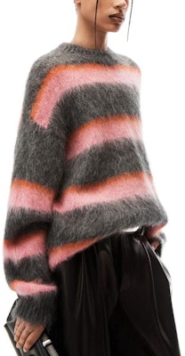 (W) 亚历山大王拼色条纹毛茸茸圆领毛衣多色 1KC4231036-080 Details for (W) 亚历山大王拼色条纹毛茸茸圆领毛衣多色 1KC4231036-080