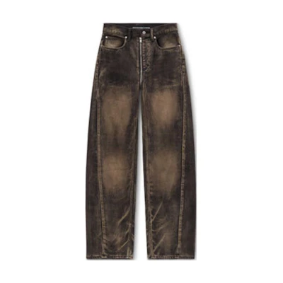 (Women) Alexander Wang Colorblock Zip Straight-Leg Jeans Brown 4DC3244320-225