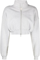 (Women) Alexander Wang Cropped Gray Sports Jacket 1CC3222395-050 (Women) Alexander Wang Cropped Gray Sports Jacket 1CC3222395-050
