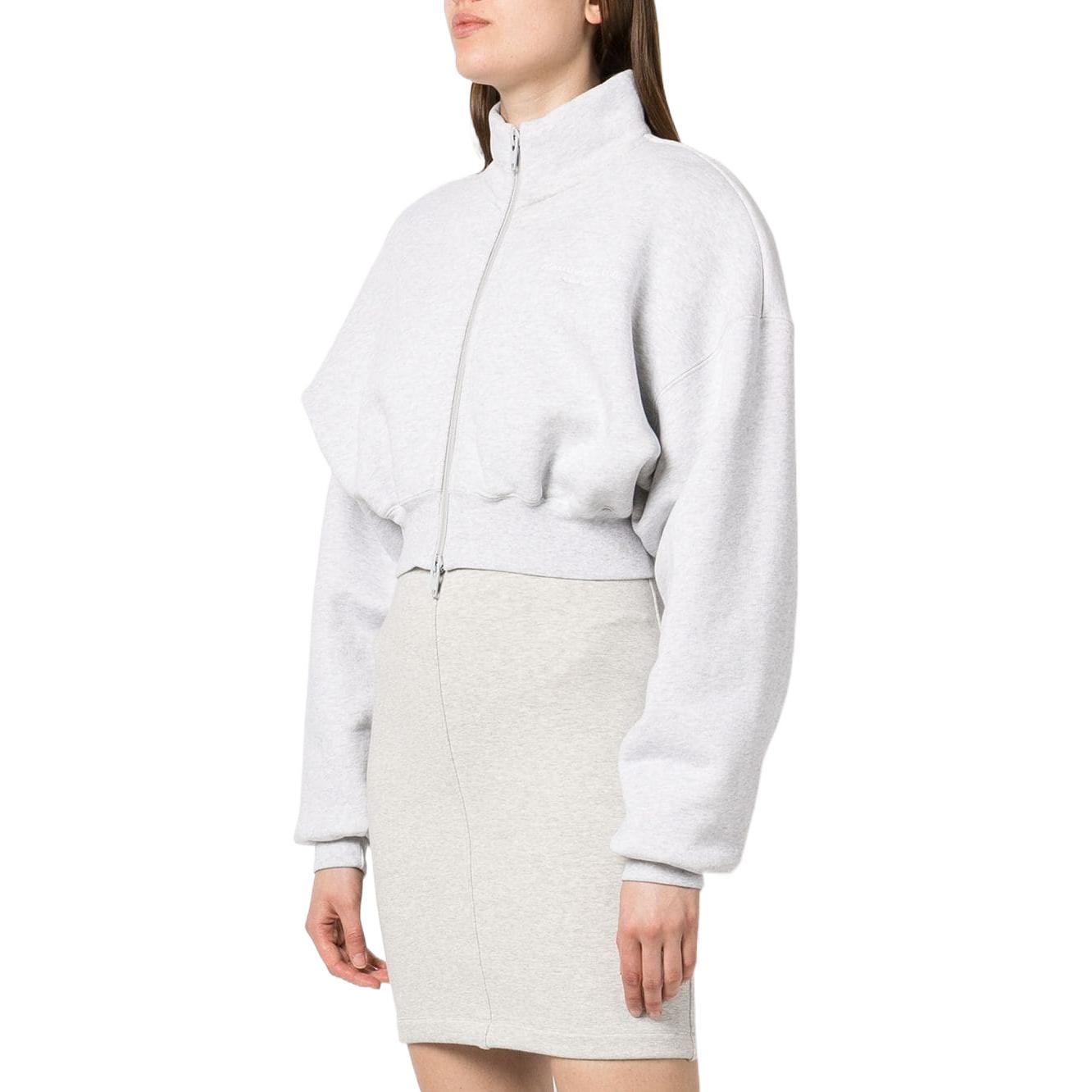 Shop (Women) Alexander Wang  Cropped Gray Sports Jacket 1CC3222395-050