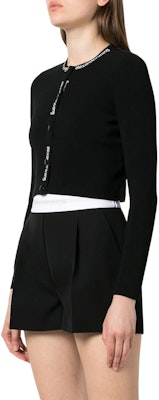 (Women) Alexander Wang Cropped Knit Cardigan Black - Fall Collection. 4KC3223017-001 Shop (Women) Alexander Wang Cropped Knit Cardigan Black - Fall Collection. 4KC3223017-001